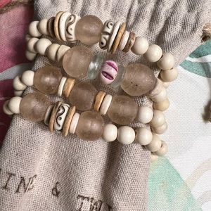 Twine & Twig 4 beaded bracelet stack